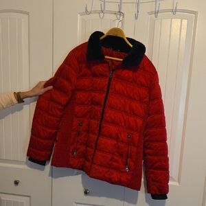 Red Quilted Women's Jacket